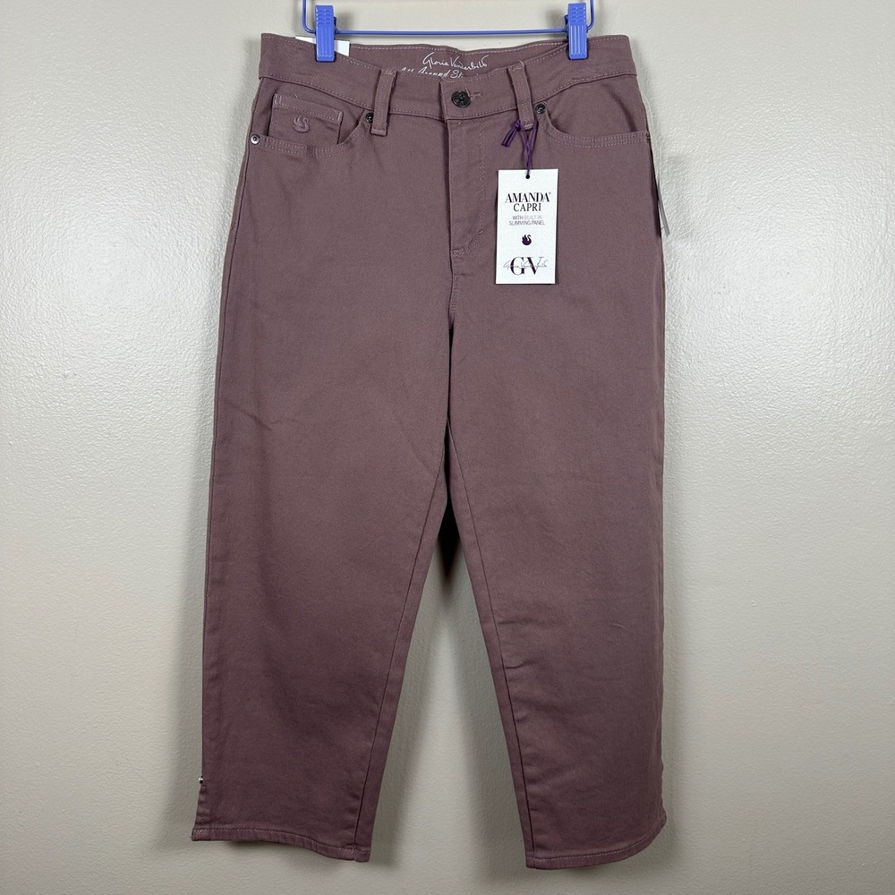 Gloria Vanderbilt Women's 4 Amanda Capri Moroccan‎ Spice Slimming Mauve Pants
